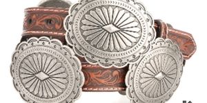 Ariat Brown Tooled Concho Belt